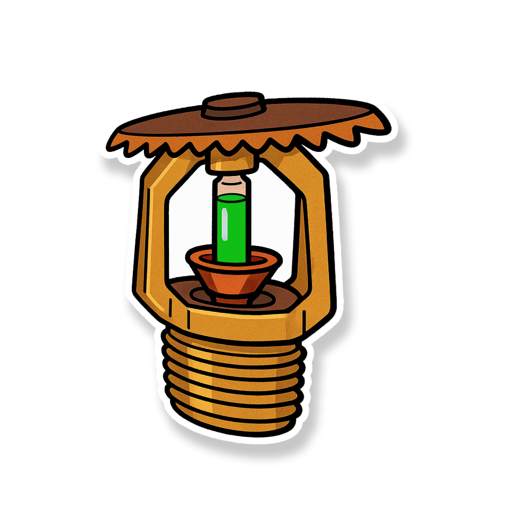 Spinkler Line Sticker Fire Sprinkler Head Sticker – Sprinkler Life