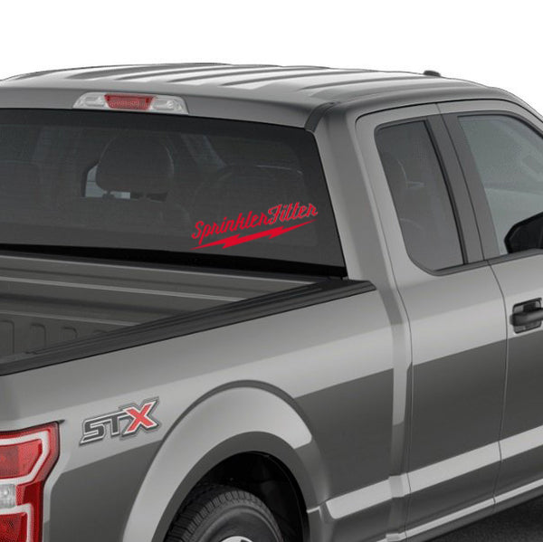 Red Bolt Truck Decal