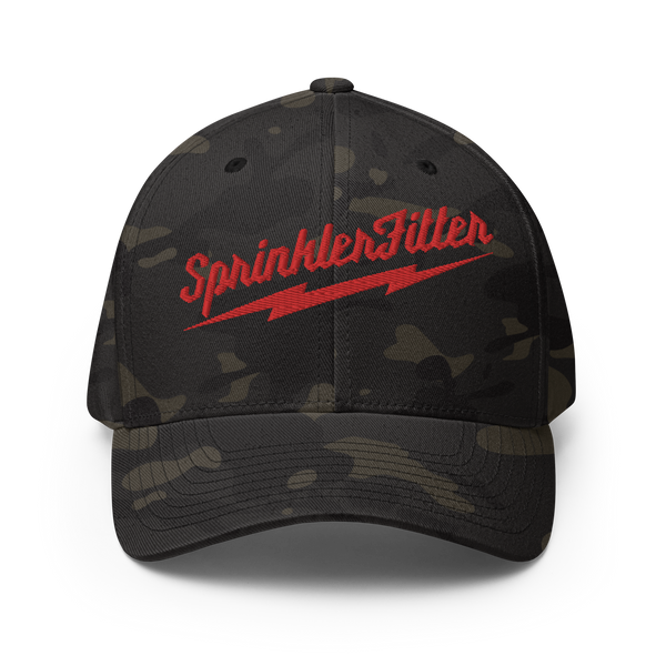 Red Bolt Flex Fit Hat