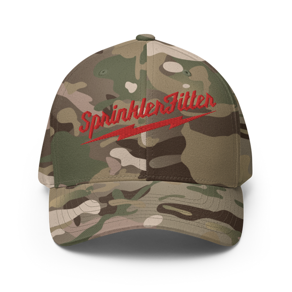 Red Bolt Flex Fit Hat